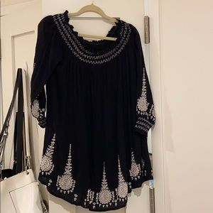 Asos off the shoulder black dress